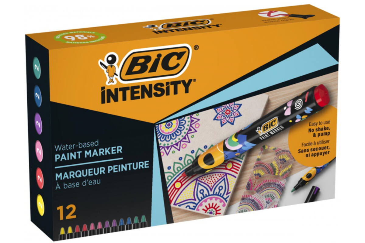 Acrylmarker BIC paint assorti, 12 stuks