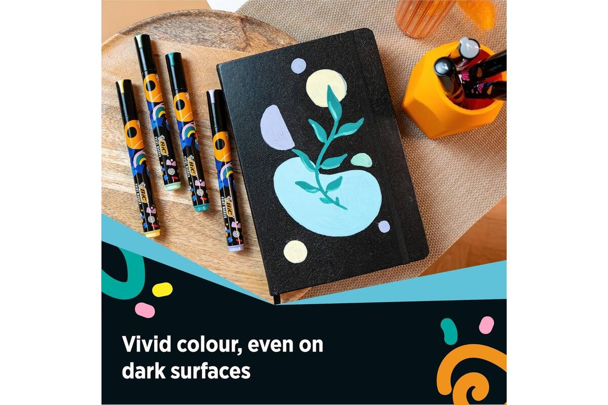 Acrylmarker BIC paint assorti, 12 stuks