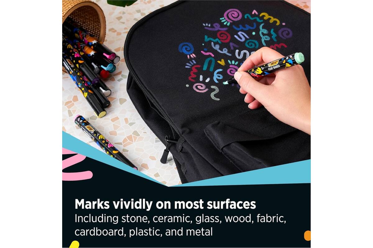 Acrylmarker BIC paint assorti, 12 stuks