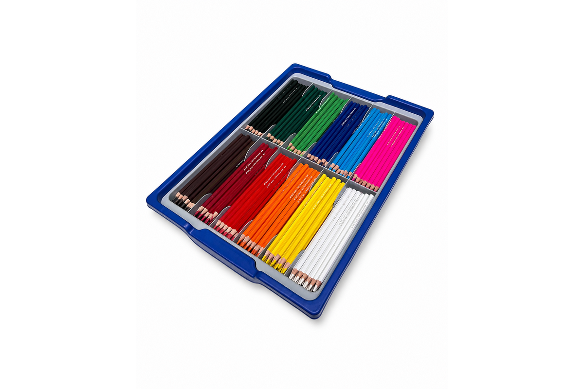 Kleurpotloden | de Rolf groep | zeskantig 7 mm assorti classpack, 288 stuks