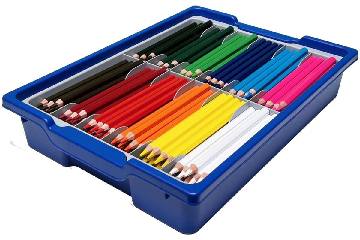 Kleurpotloden | de Rolf groep | knotsen 10 mm assorti classpack, 144 stuks