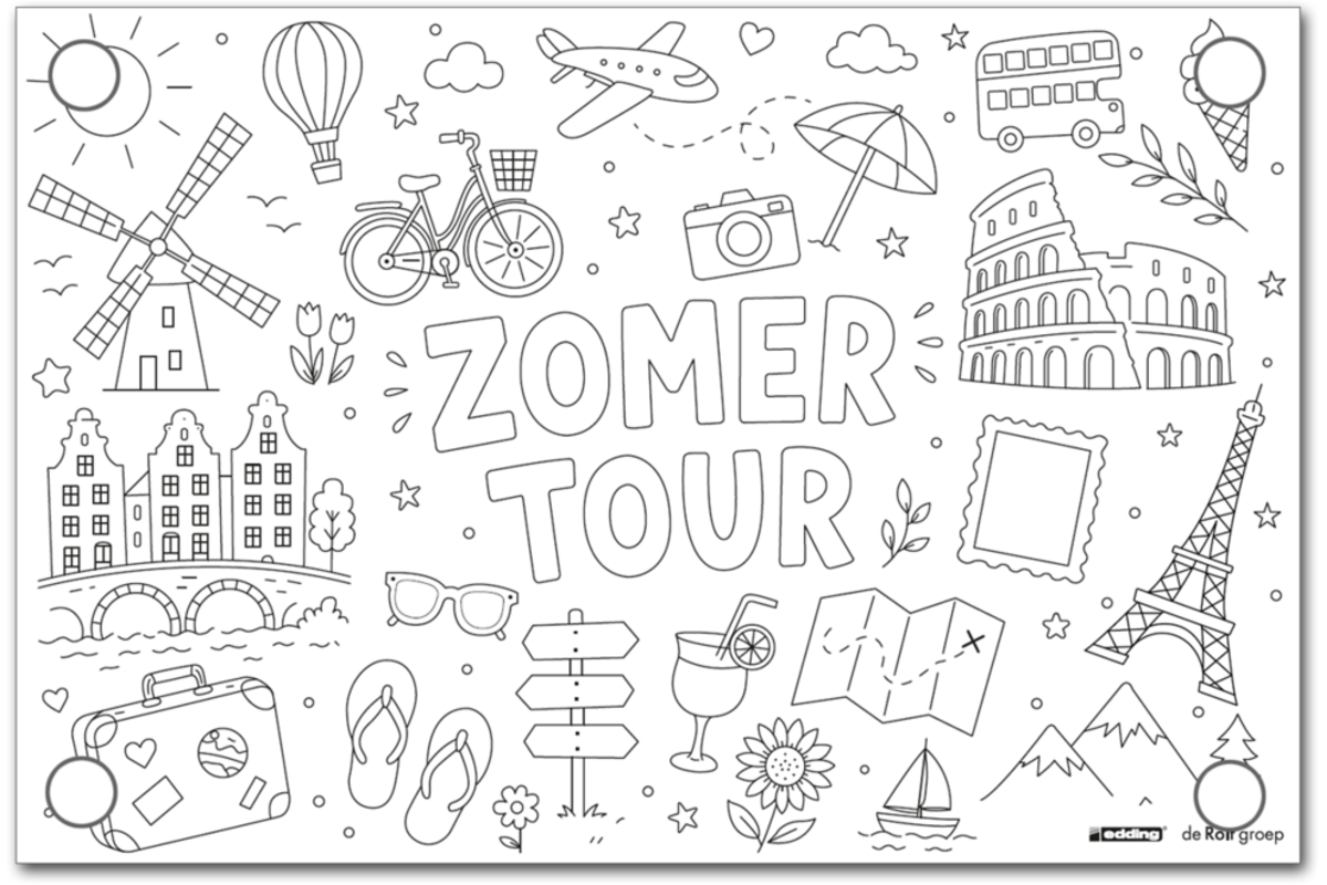 Buitenposter 30 x 40 cm Zomer tour