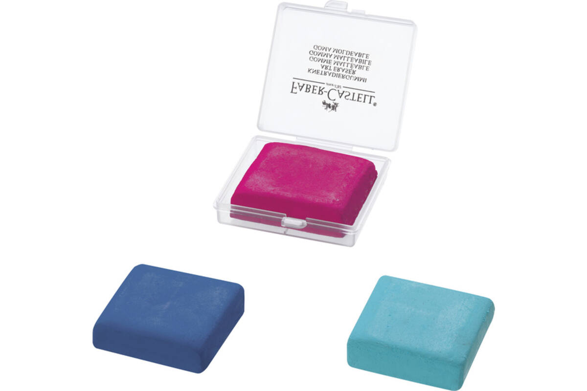 Kneedgum in bewaardoosje assorti, 18 stuks