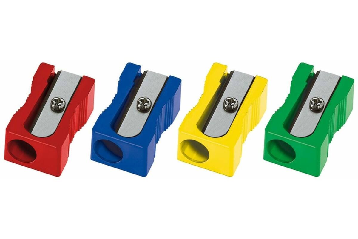 Puntenslijper enkel plastic assorti kleuren