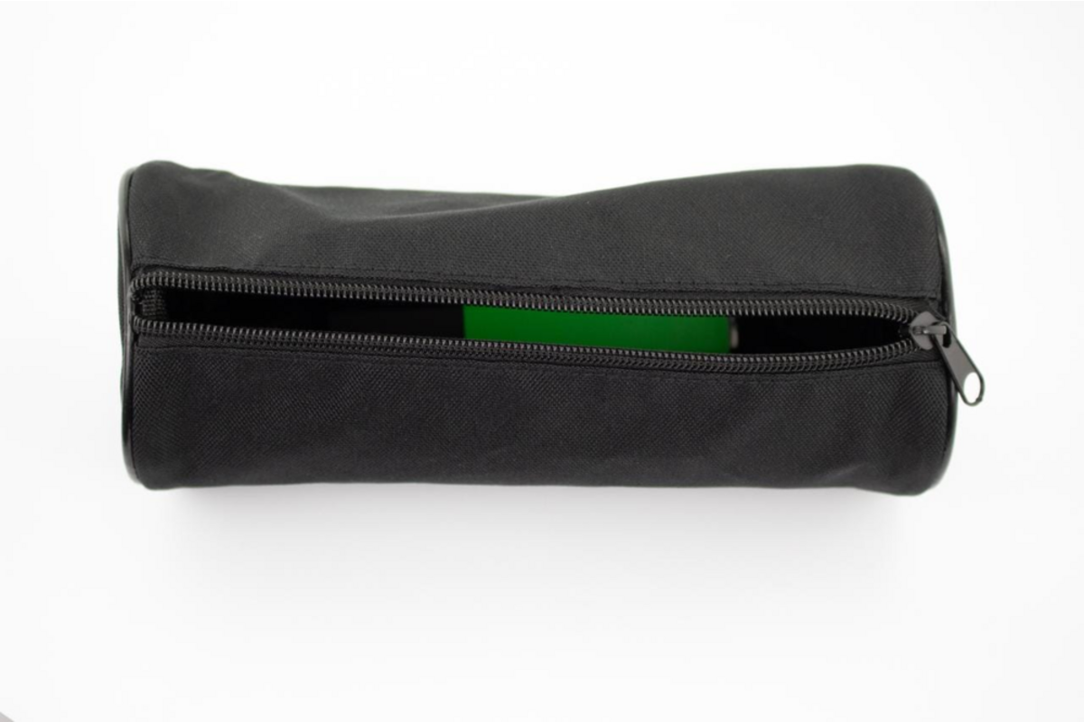 Schooletui rond 21 x 11 cm, zwart