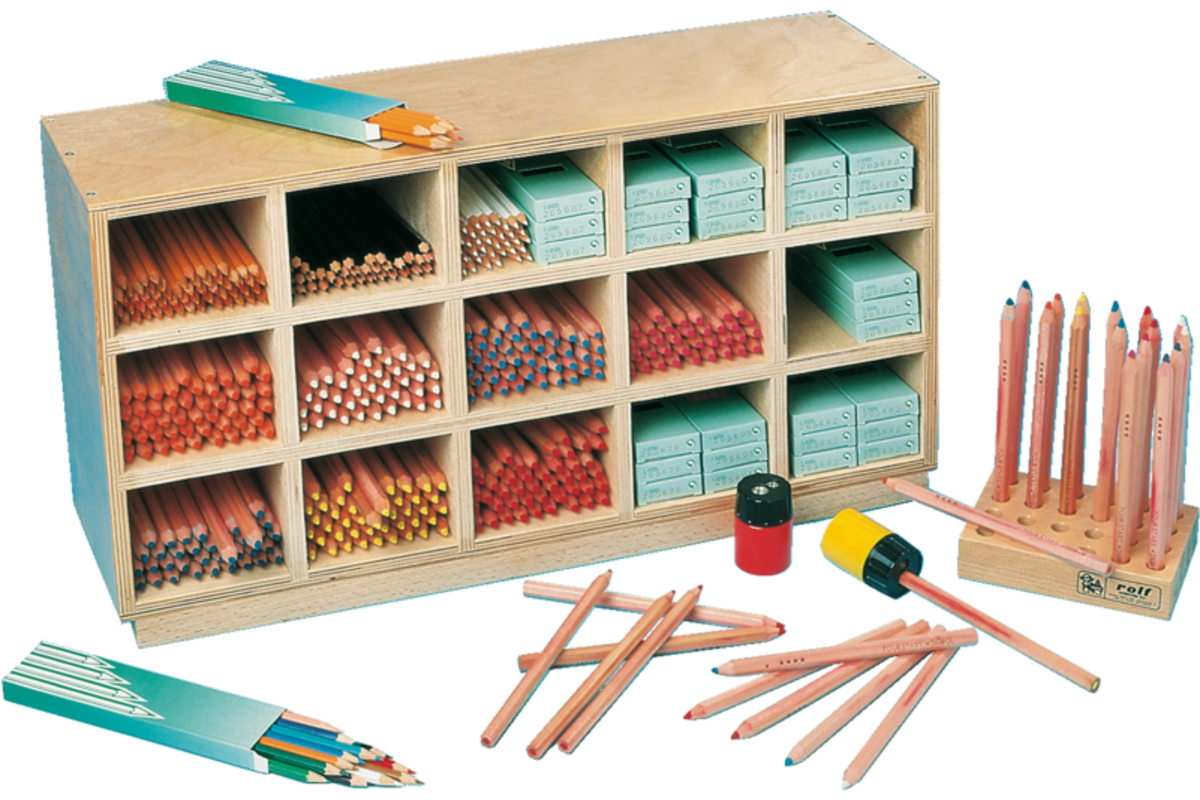 Potloodvakkenkast hout 60 x 19 x 31 cm