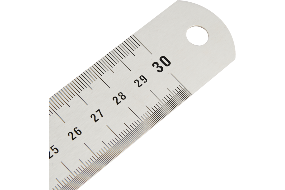 Liniaal roestvrijstaal, 30 cm