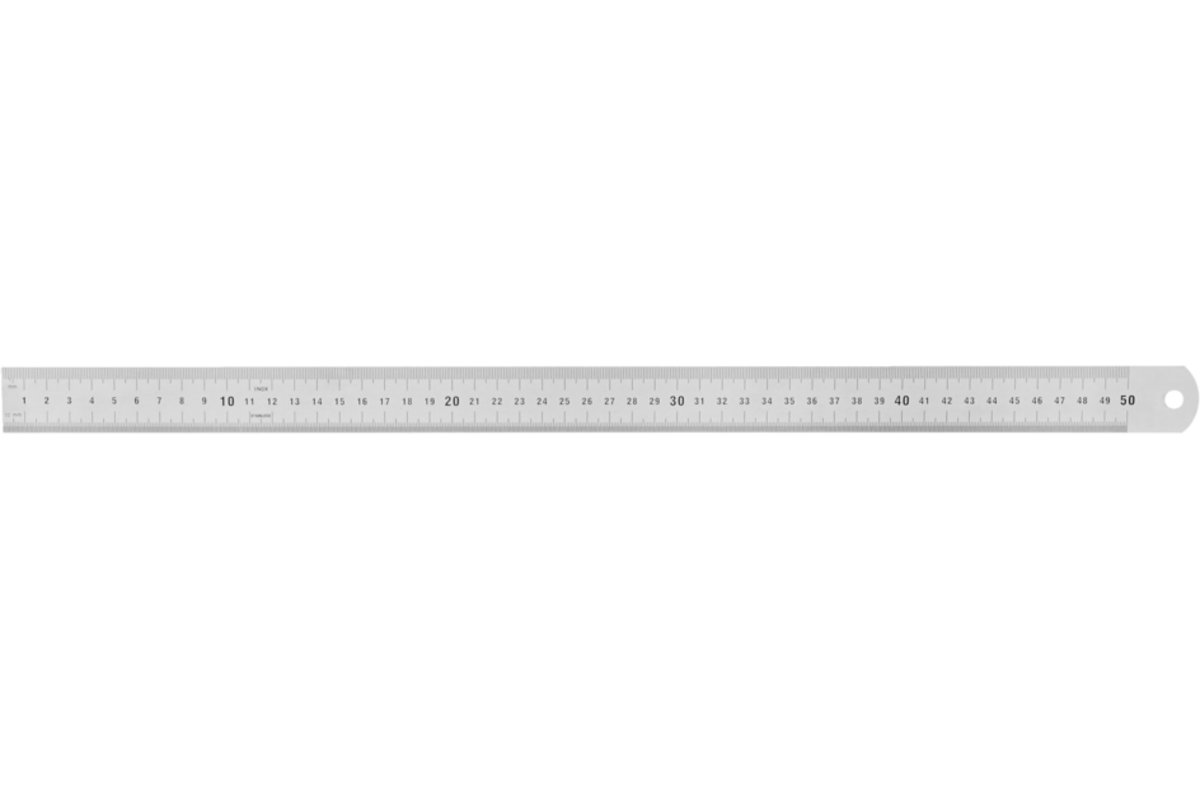 Liniaal roestvrijstaal, 50 cm