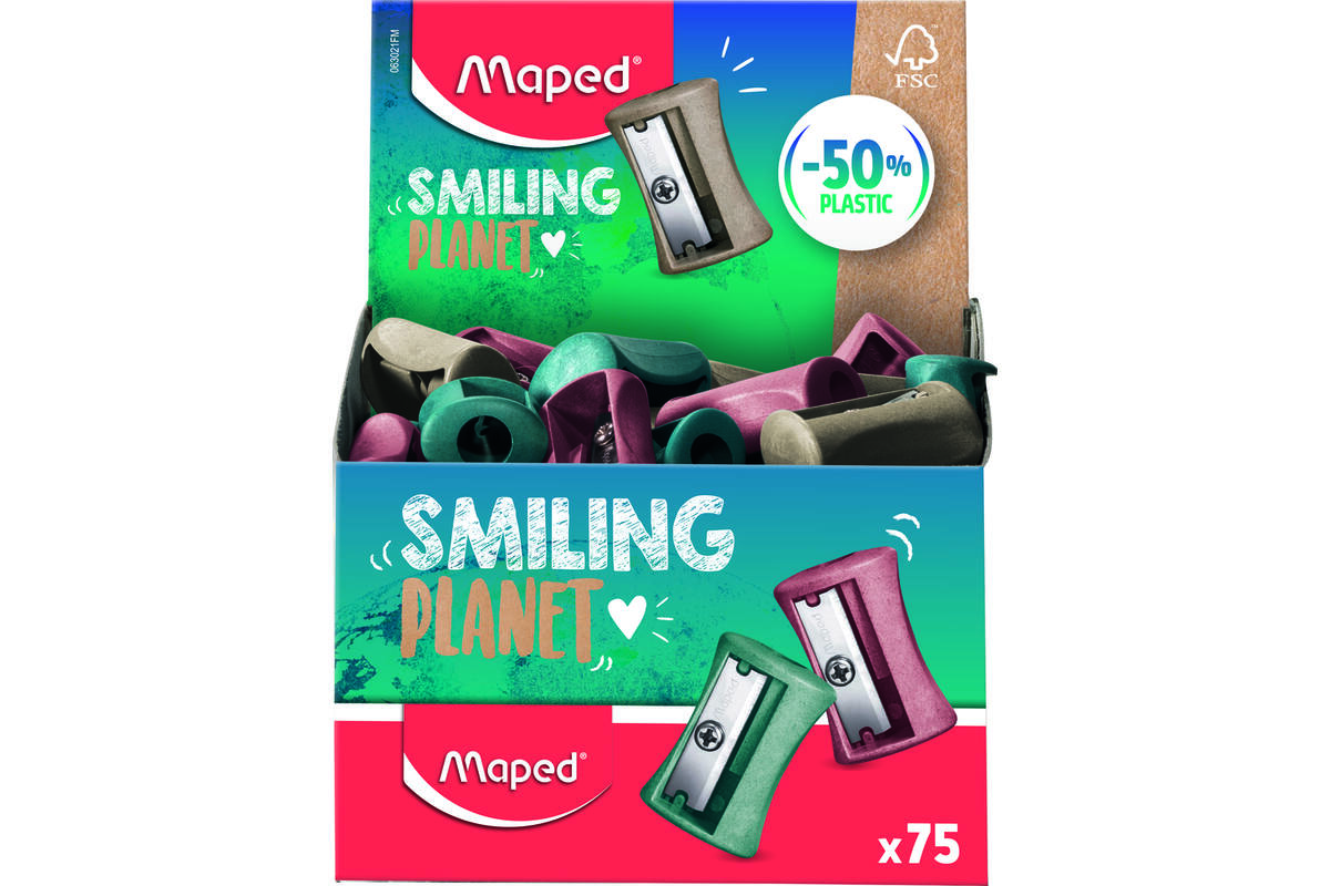 Puntenslijper Maped Smiling planet 1-gaats