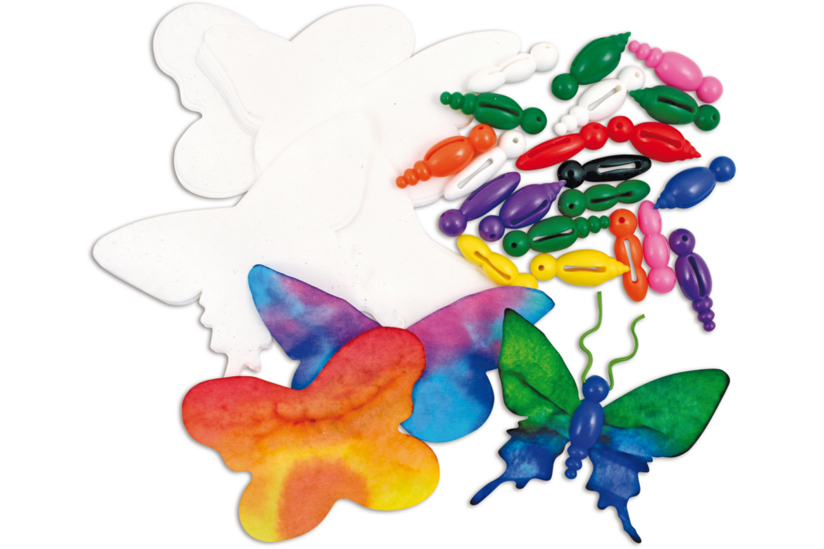 Filterpapier vlinders incl. lijfjes, 75 stuks