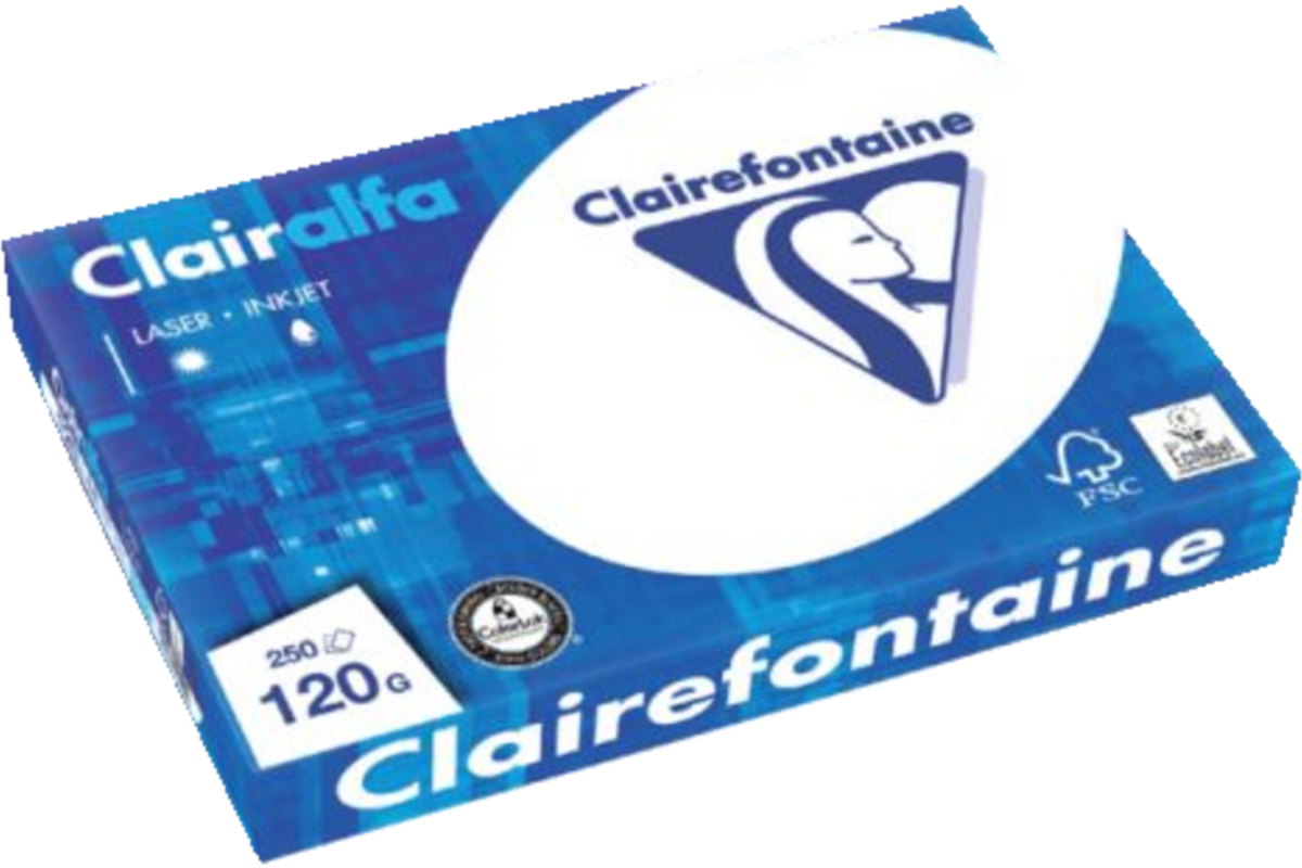 Omslagkarton wit A4, FSC houtvrij 250 vel, 120 grs.