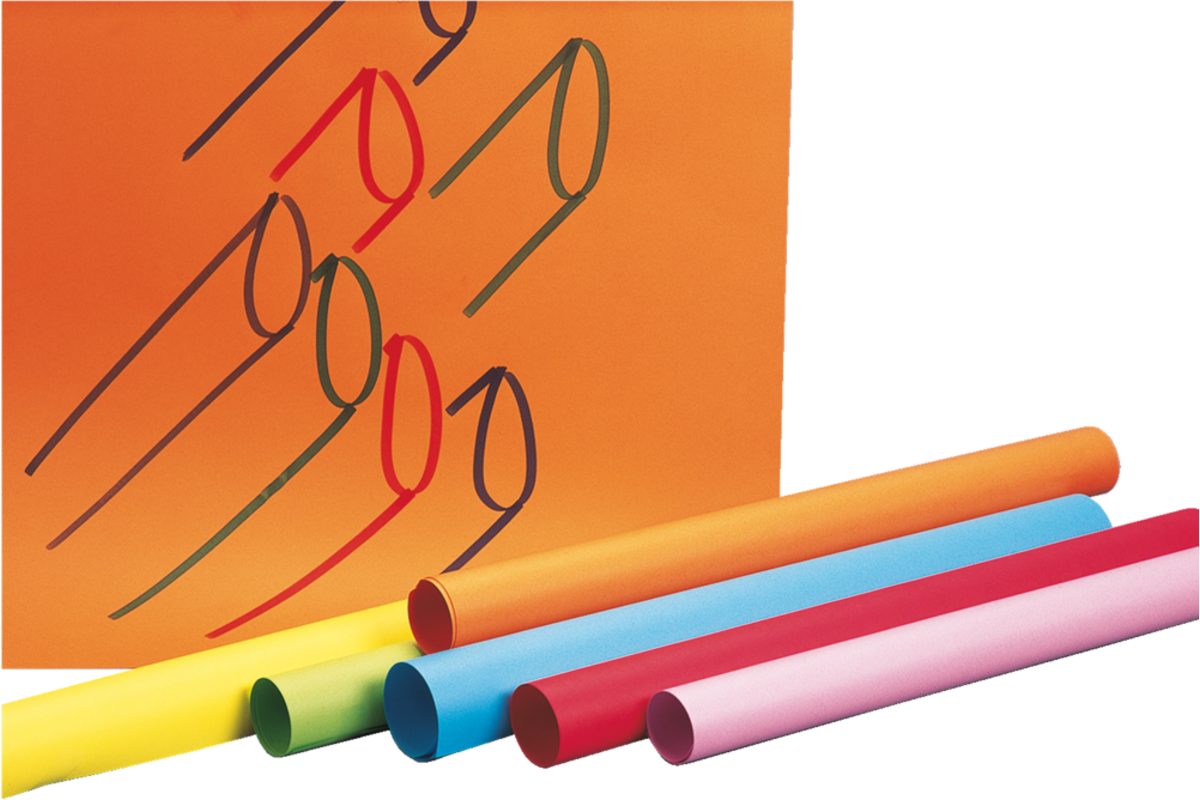Tekenpapier 45 x 64 cm 10 kleuren 100 vel, 80 grs.
