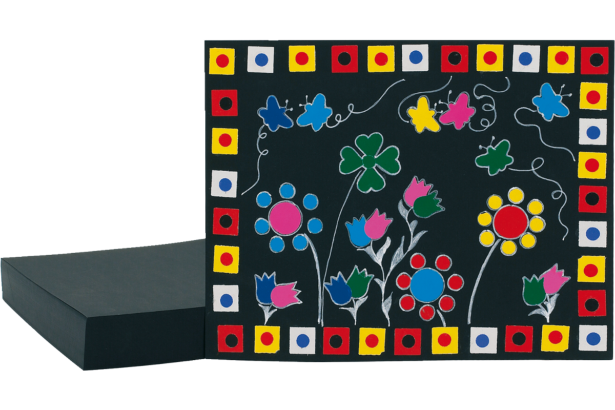 Tekenpapier 50 x 70 zwart 100 vel, 120 grs.