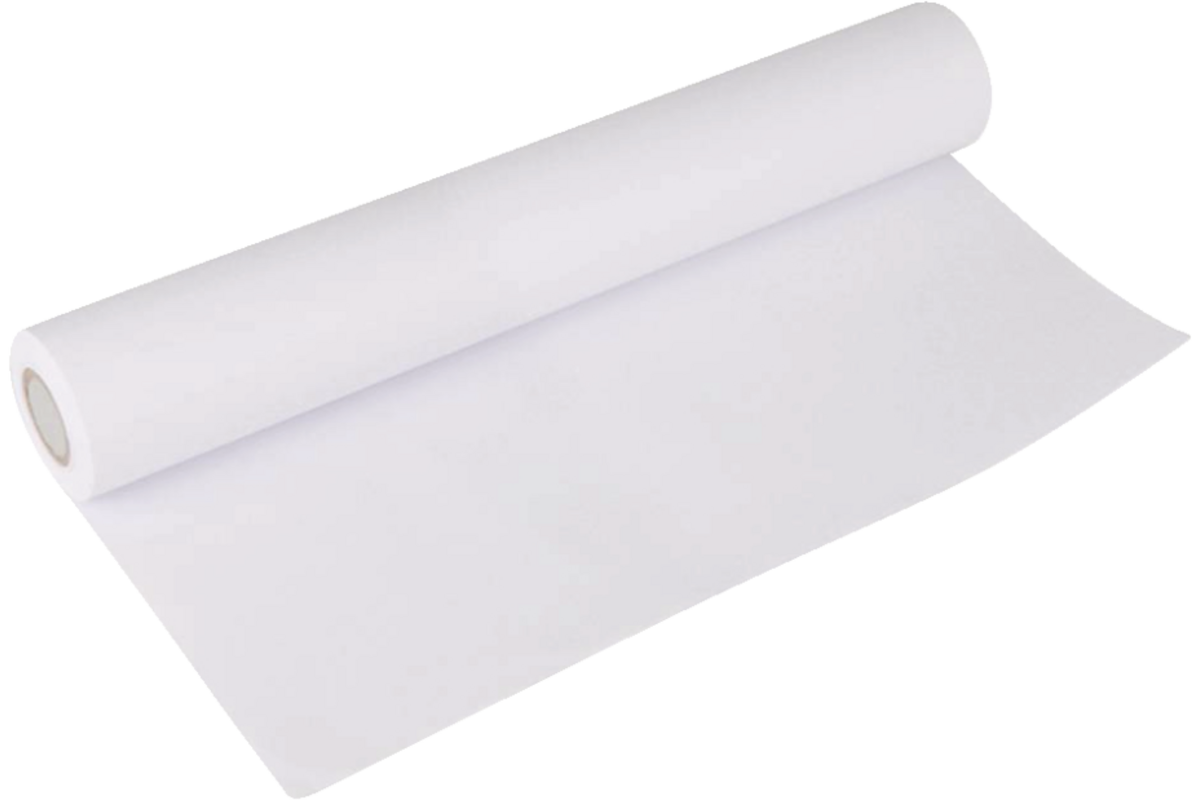 Tekenpapier op rol blanco  50 cm x 25 meter, 80 gram.