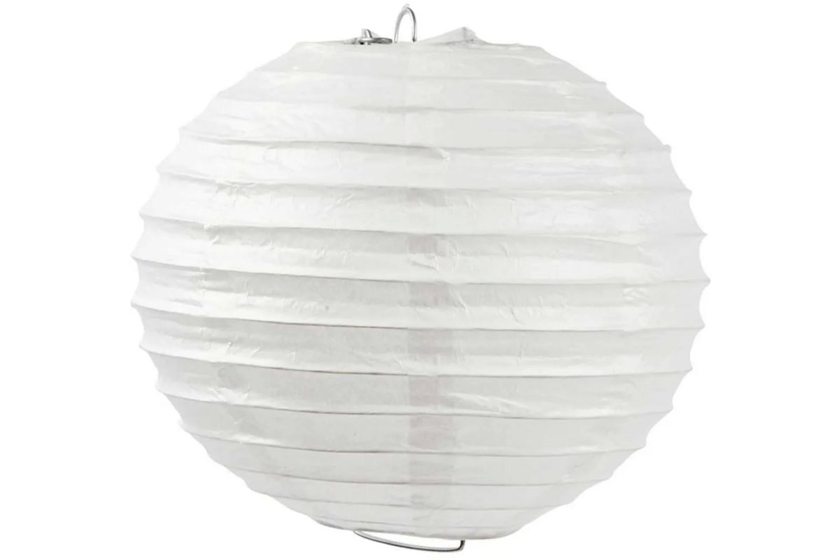 Rijstpapier lamp 20 cm, wit