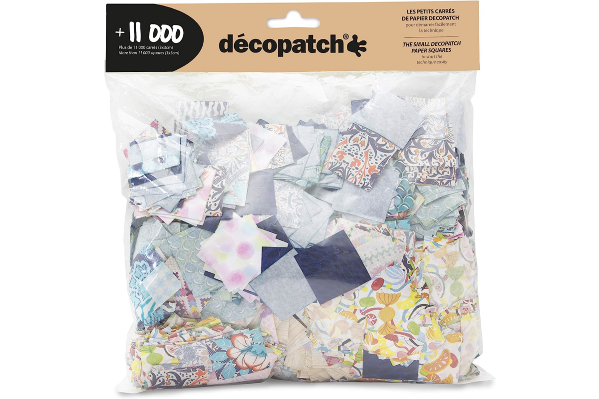 Decoupagepapier Decopatch Maxi pak vierkantjes 3x3 cm, 11.000 stuks