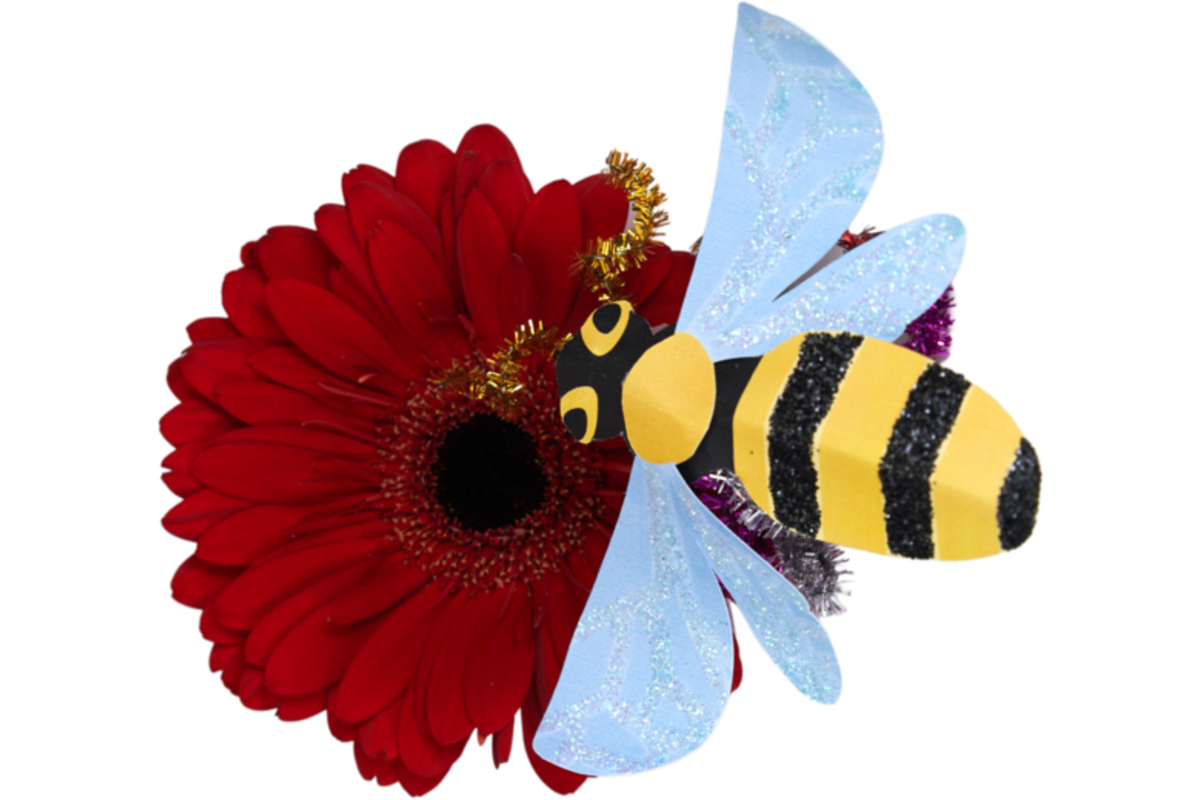 Insecten gestanst, in diverse uitvoeringen, 64 stuks
