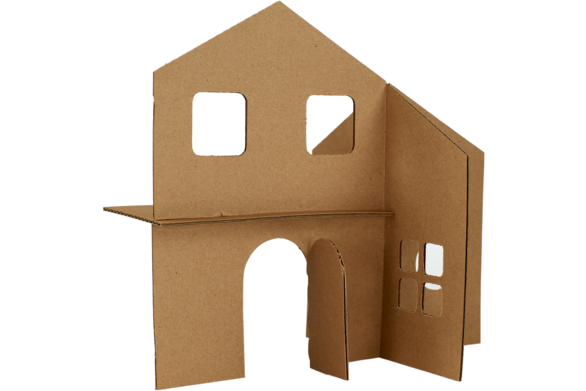 Poppenhuis gestanst, 12 stuks