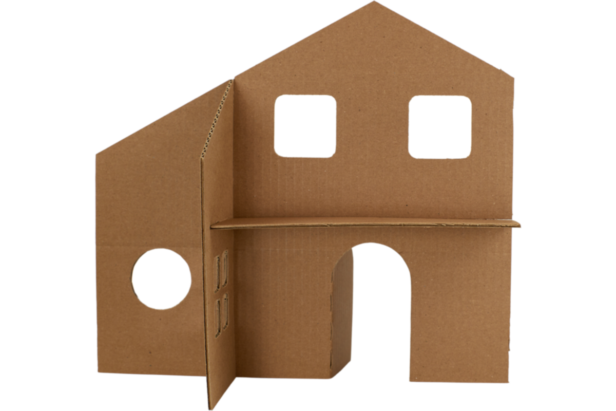 Poppenhuis gestanst, 12 stuks