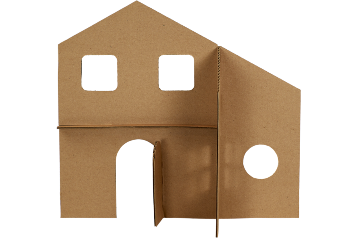 Poppenhuis gestanst, 12 stuks
