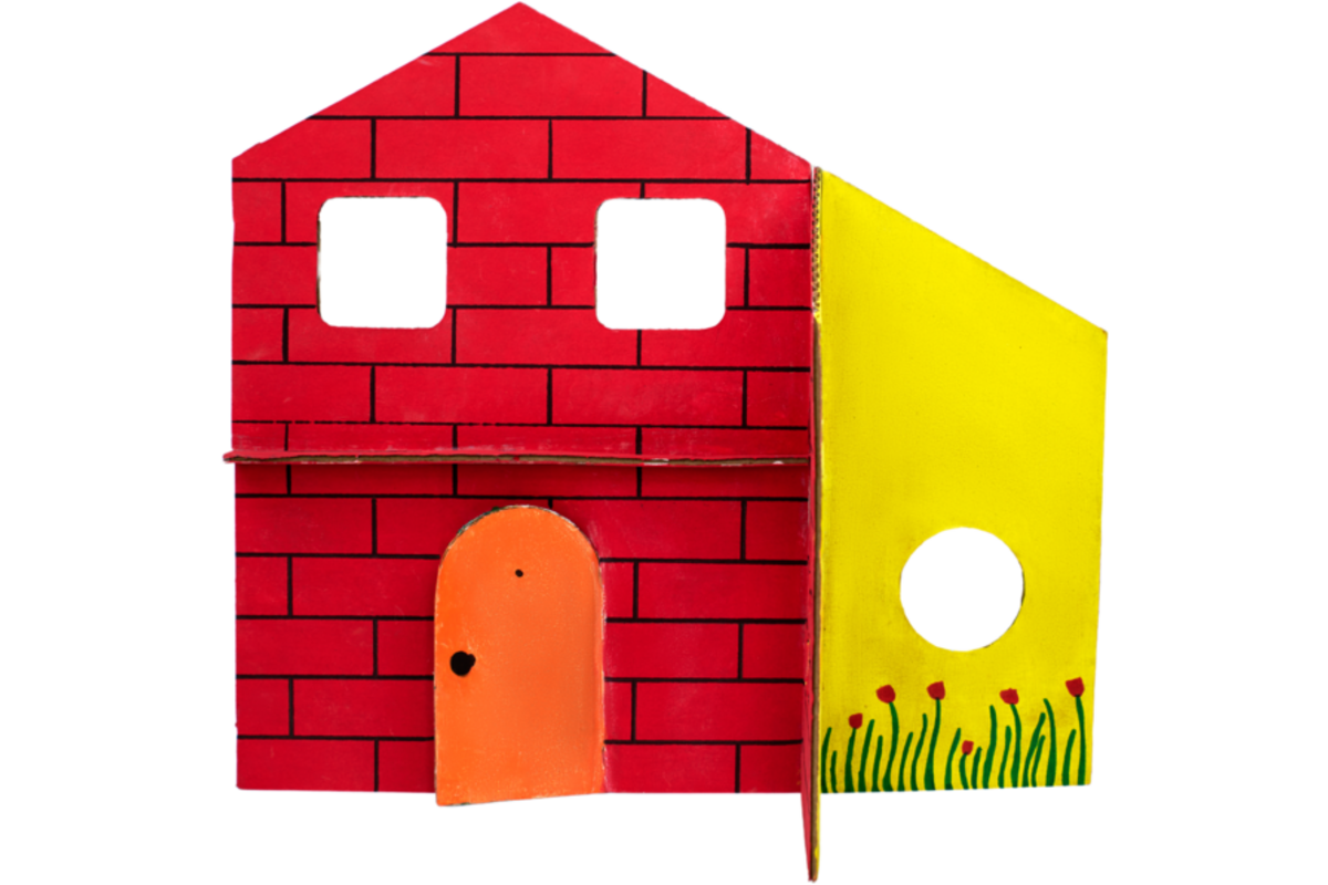 Poppenhuis gestanst, 12 stuks
