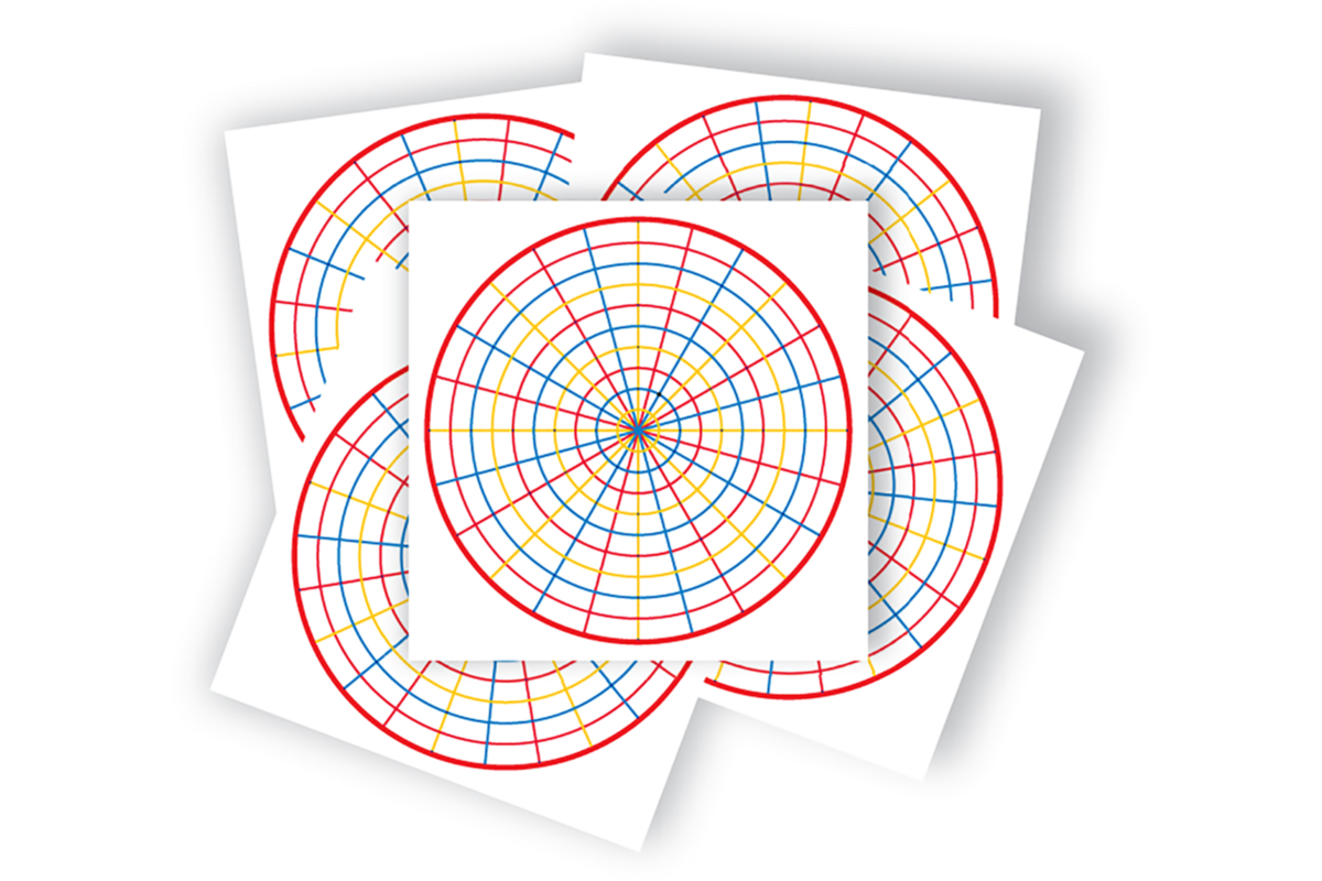 Mandala vellen 28 x 28 cm, 36 stuks