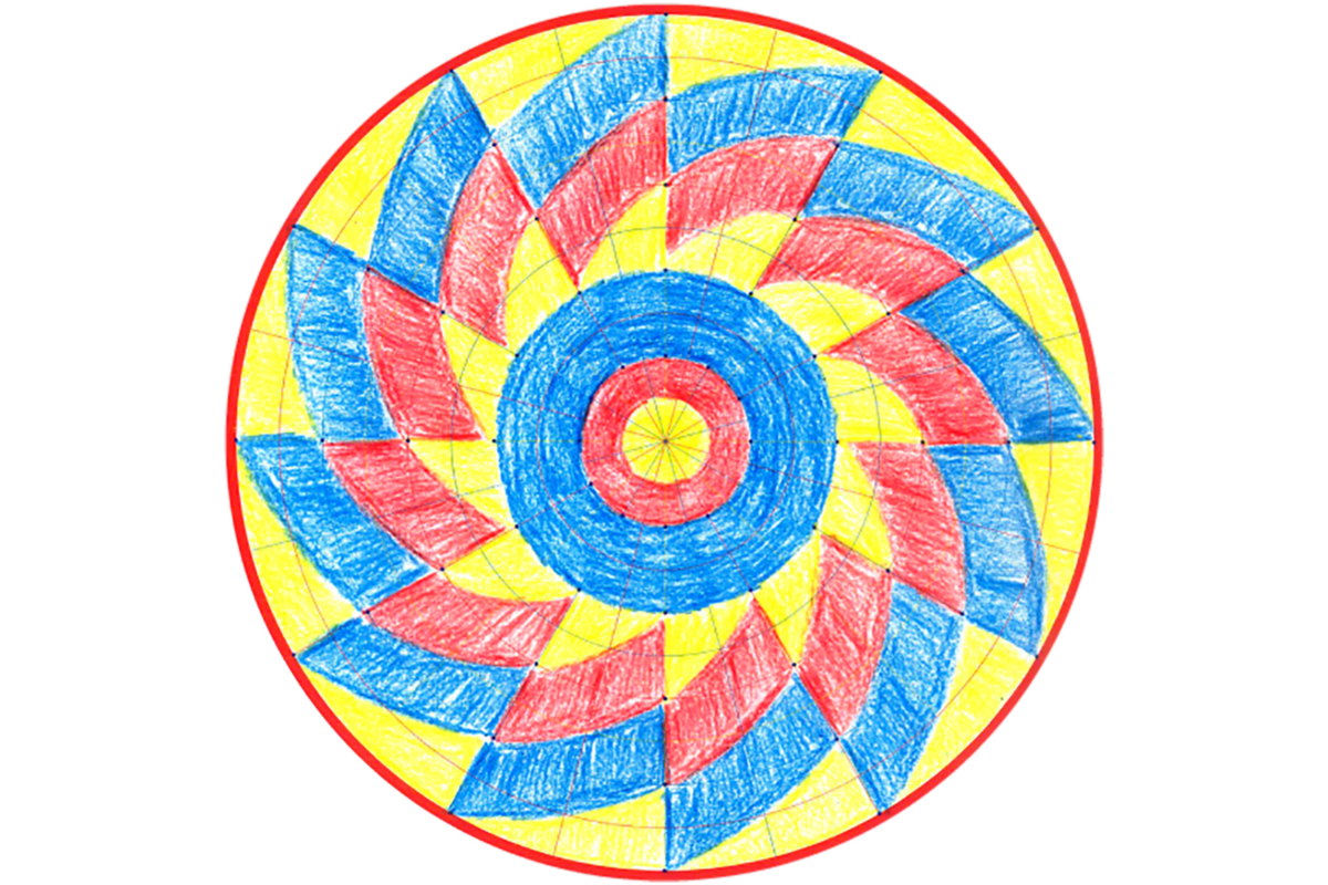 Mandala vellen 28 x 28 cm, 36 stuks