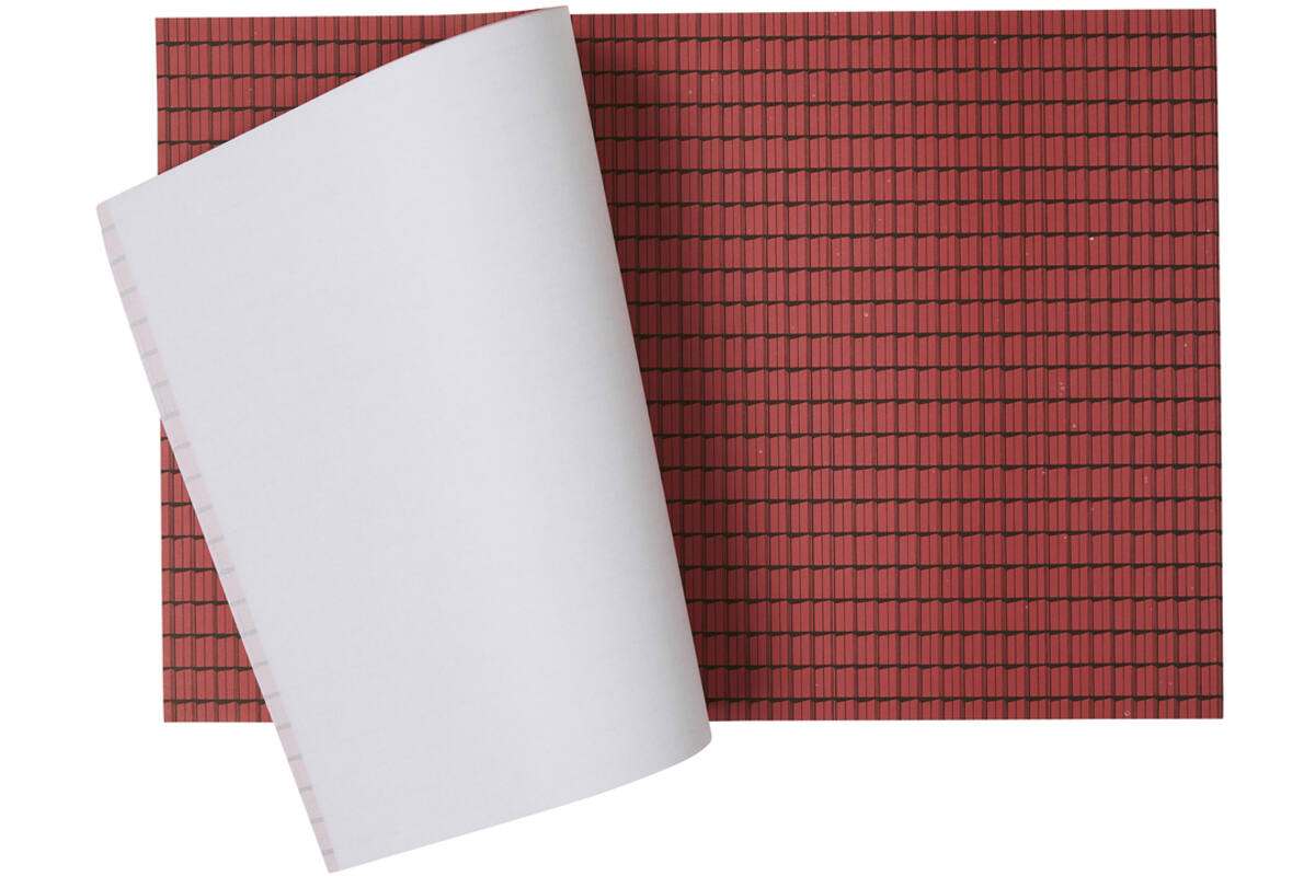 Dakpannenpapier 50 x 34 cm rood, 100 vel