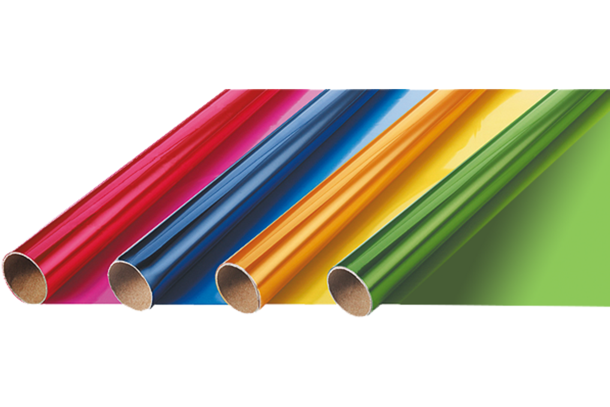 Cellofaan 70 cm x 2 meter assorti, 4 stuks