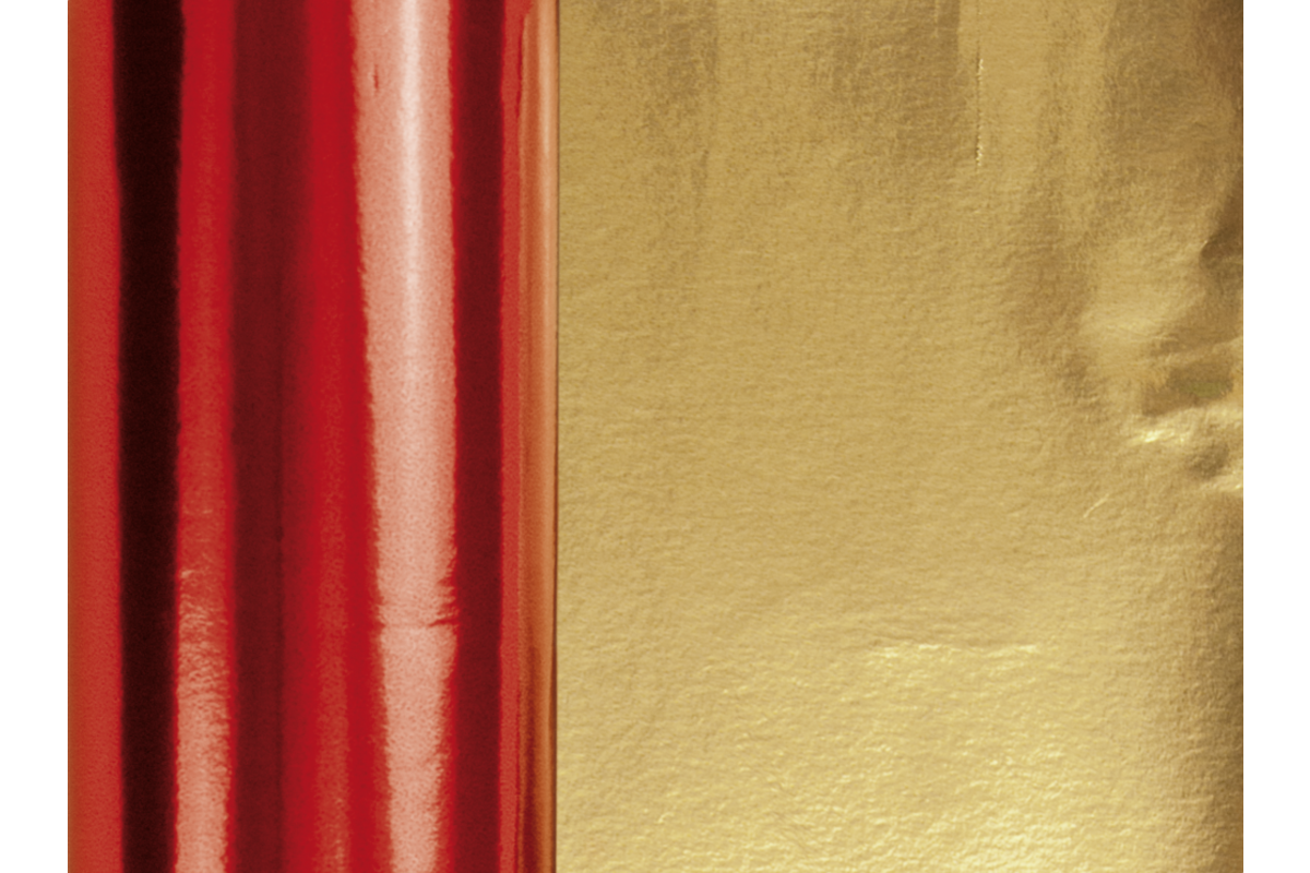 Aluminiumfolie goud/rood 50 cm x 10 meter