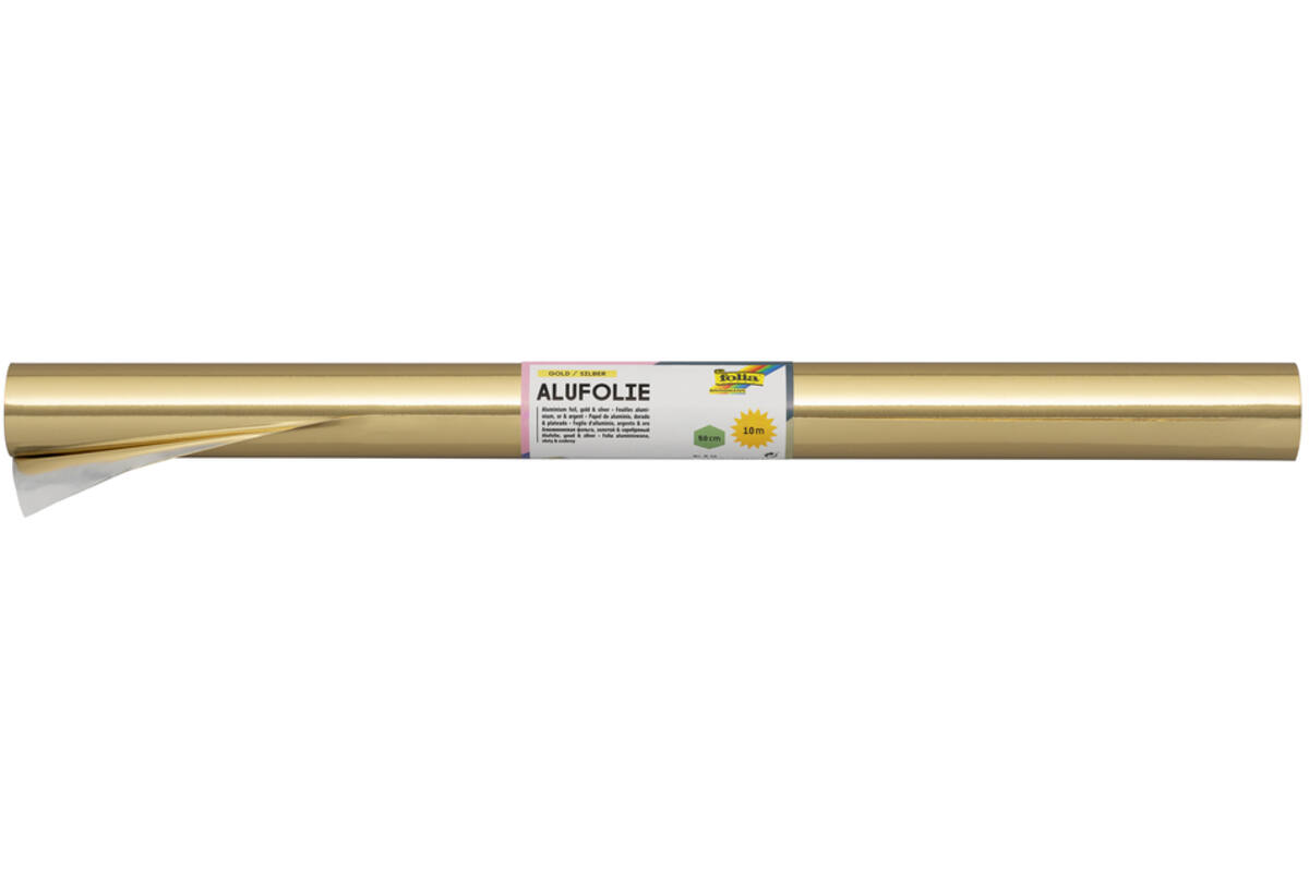 Aluminiumfolie goud/zilver 50 cm x 10 meter