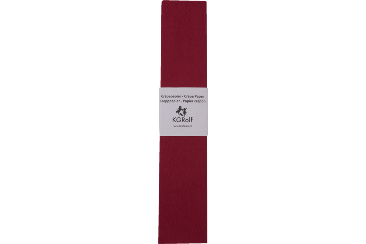 Crêpepapier donkerrood 250 x 50 cm