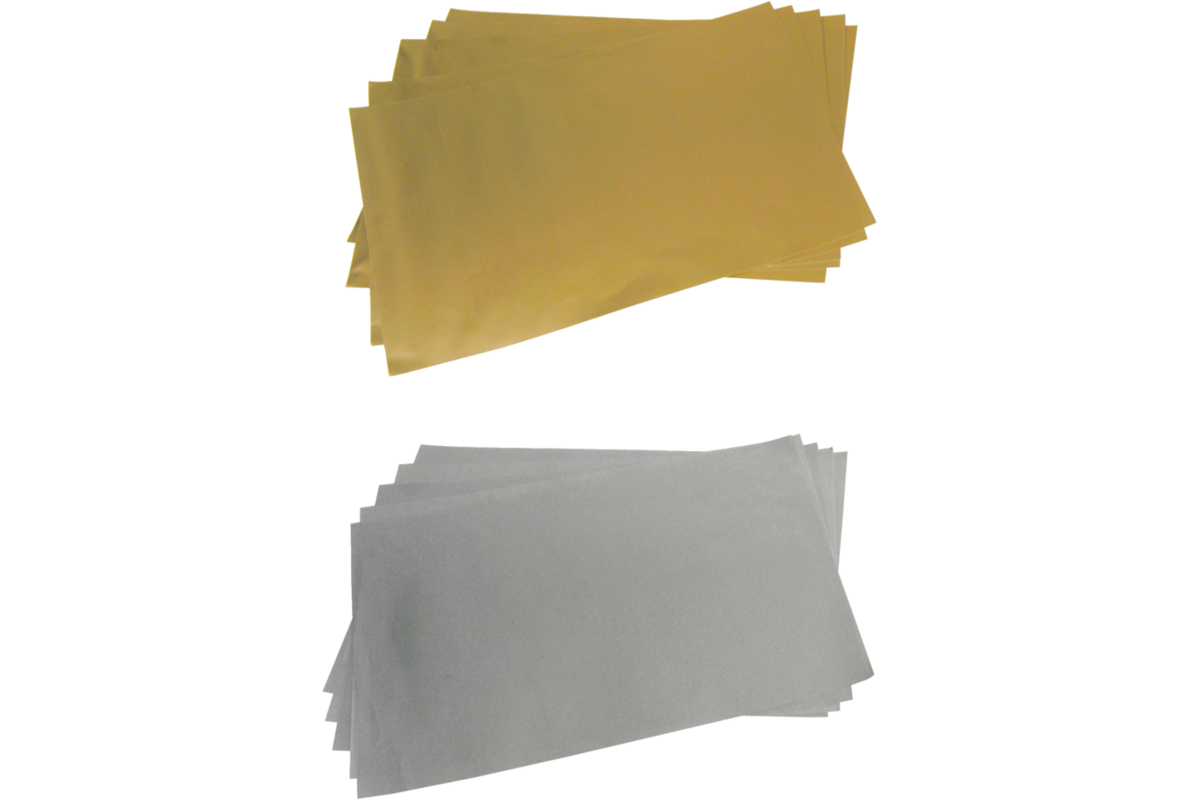 Sitspapier 25 x 35 cm, 50x goud 50x zilver