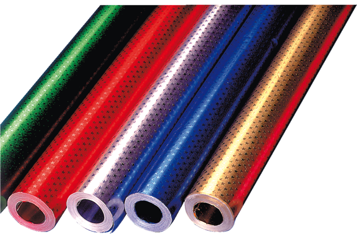 Alu folie sterretjes zilver, 50 cm x 10 meter