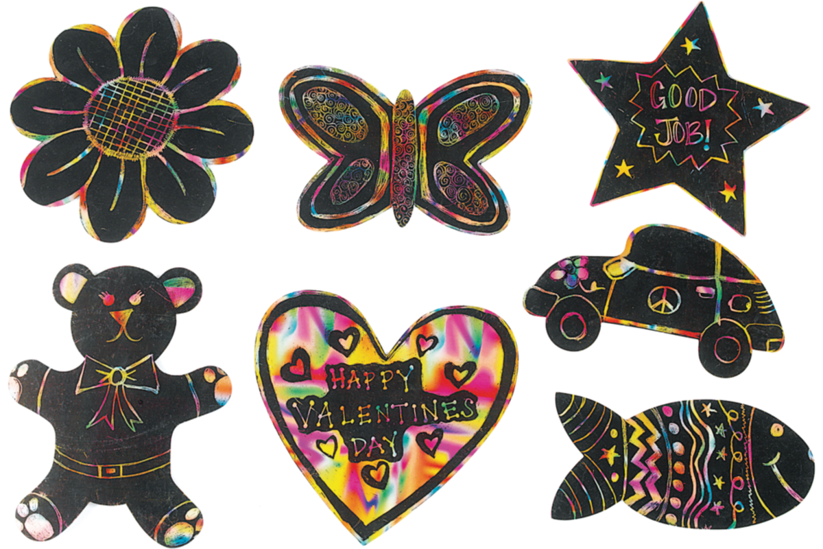 Scratch Designs diverse designs +/- 16 x 18 cm, 98 stuks