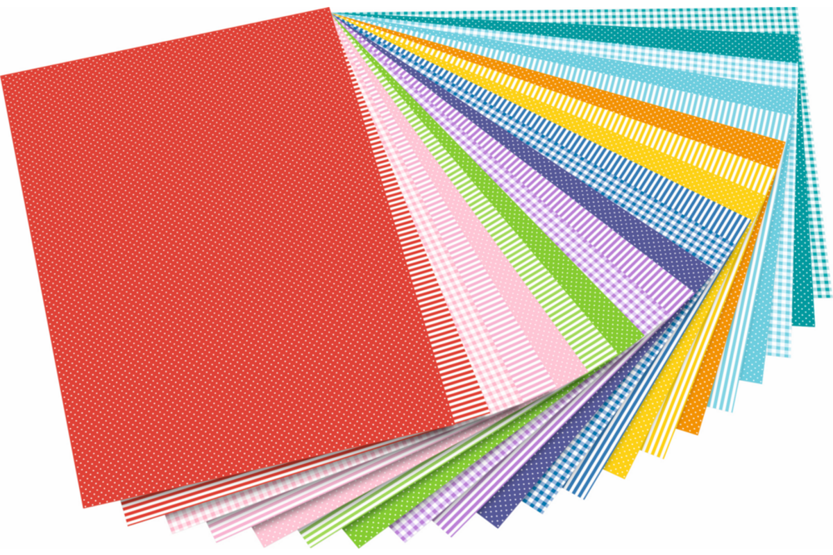 Patroonpapier Basics 24 x 34 cm 20 vel, 270 grs.