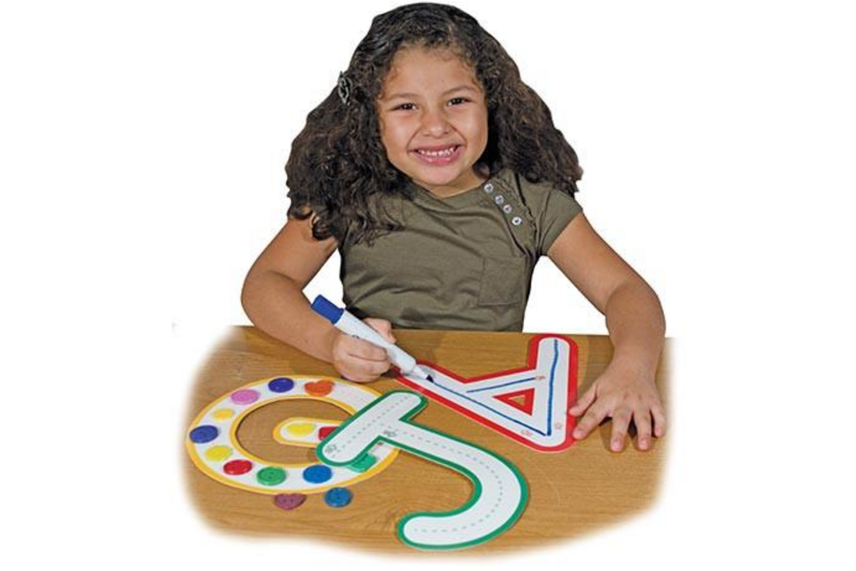 Whiteboard volgletters gelamineerd 22 cm, 26 stuks