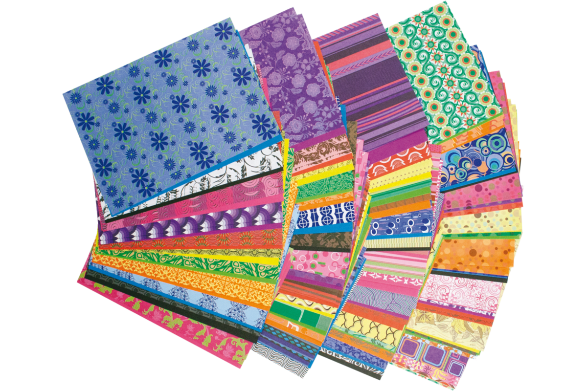 Designpapier assorti 14 x 22 cm voordeelpak, 192 vel