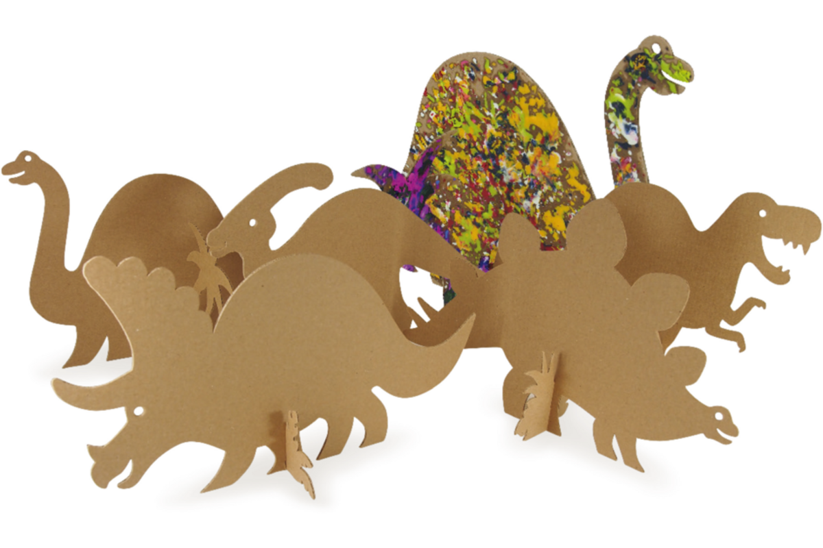 Collage dino's 19 x 32 cm, 25 stuks