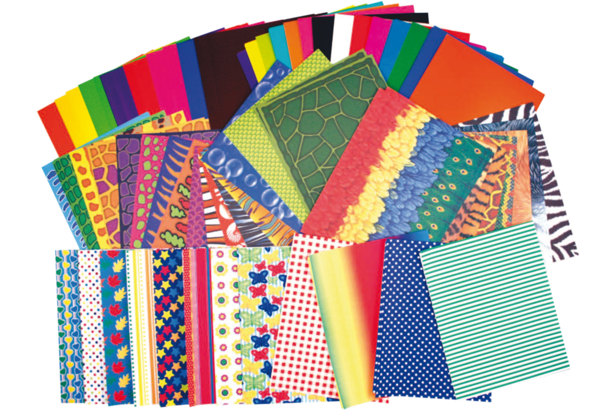 Designpapier assorti in twee formaten, 176 vel