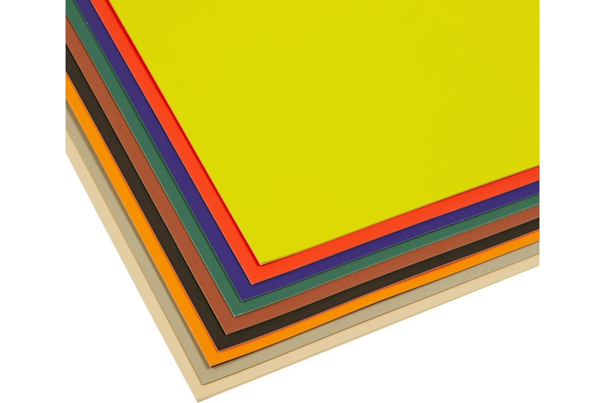 Etalagekarton 48 x 68 cm 30 vel 10 kleuren ass.