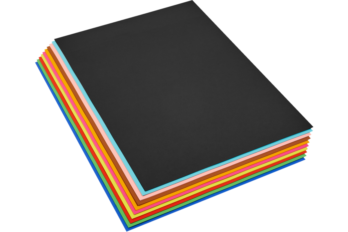 Handarbeidkarton 50 x 70 cm 100 vel 10 kleuren, 140 grs.