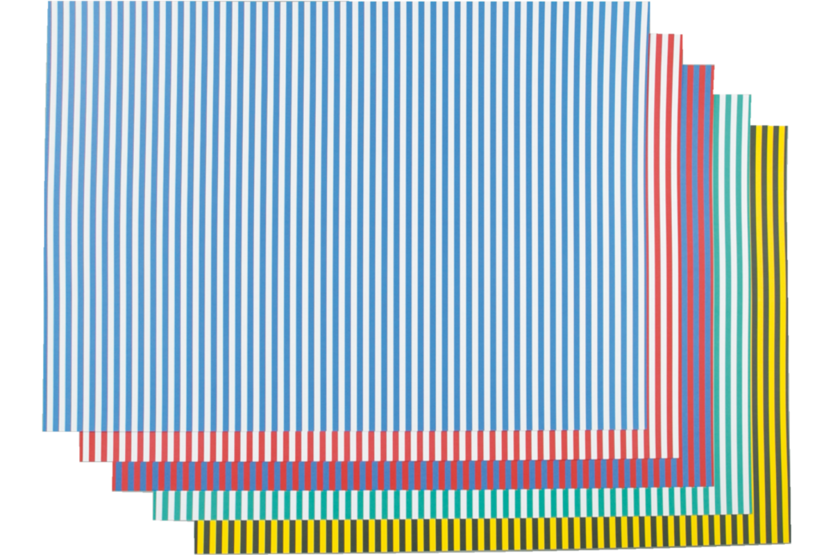 Streepjeskarton 50 x 70 cm 10 vel ass. 300 grs.