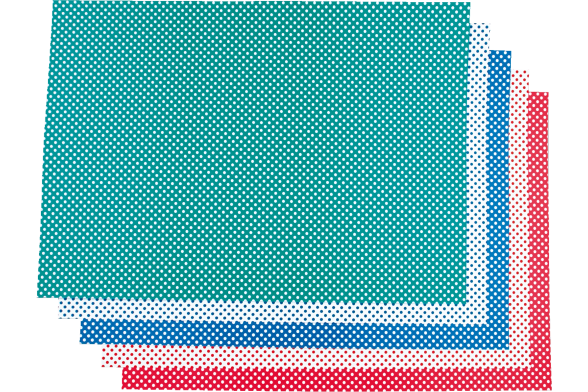 Stippelkarton 50 x 70 cm 10 vel ass. 300 grs.