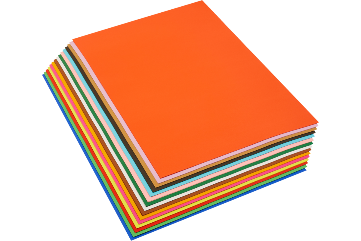 Dun Engels karton 50 x 70 cm 90 vel, 15 kleuren ass. 140 grs.