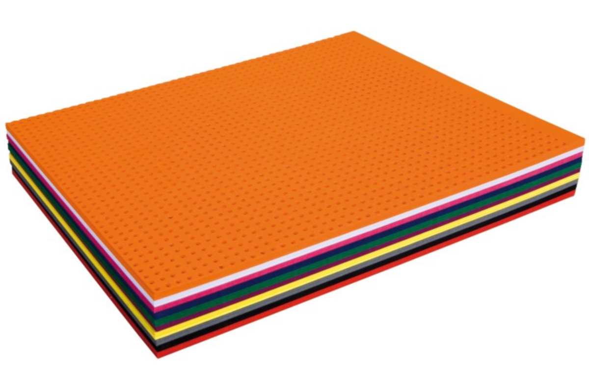 Borduurkarton 24 x 17 cm, 100 vel 10 kleuren ass.