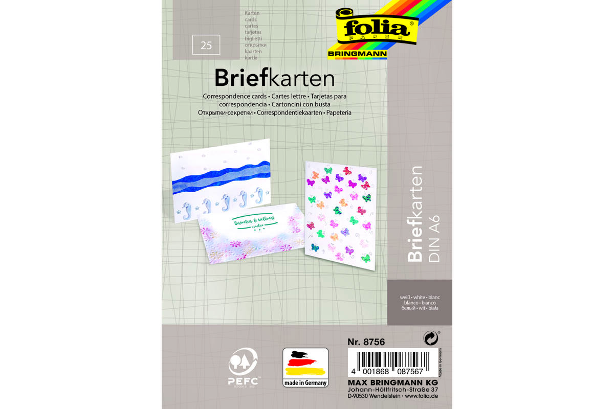 Wenskaarten/Ansichtkaarten A6 120 gr. 25 stuks
