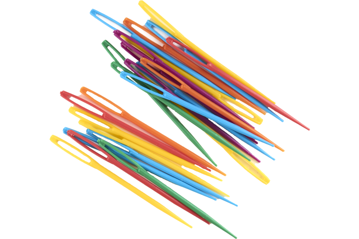 Vlechtbloemen met borduurnaald 11,5 cm, 16 stuks