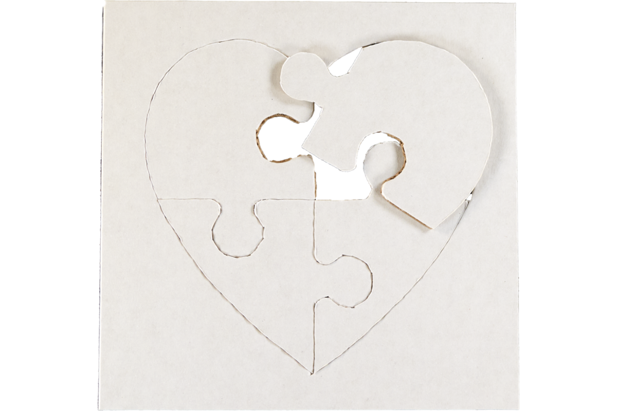 Puzzels karton inkleurbaar 13 x 13 cm, 12 stuks