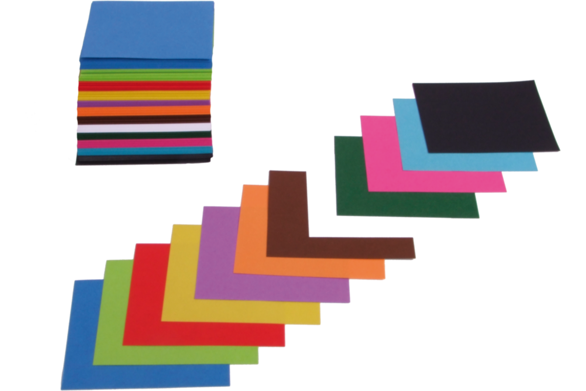 Vouwbladen  8 x  8 cm 60 grs 12-kleuren 480 vel